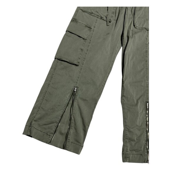 ABERCROMBIE & FITCH High Rise BAGGY Army Green Cargo Wide Leg Pants NWT Womens S - Picture 3 of 8